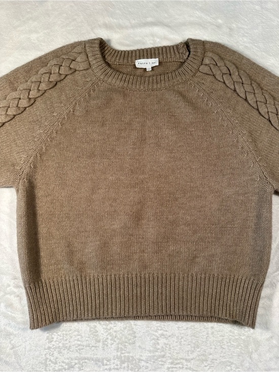 Wilfred Sweaters - Wilfred Braided-Shoulder Crewneck Sweater in Taupe